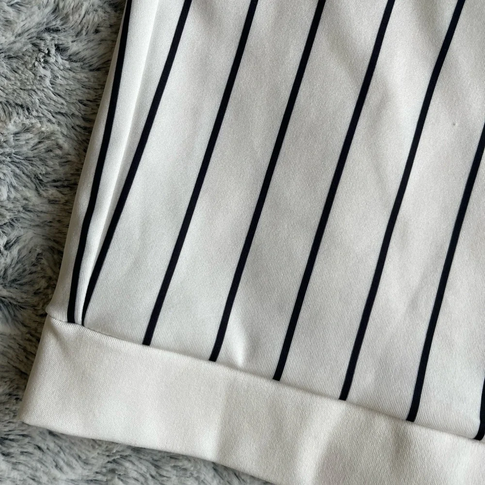 🇺🇸Men Striped And Letter Graphic Drawstring Waist Track Shorts